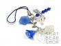 Blue Floral Mobile Phone Charm